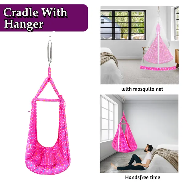 Tot_Baby_Swing_Cradle_with_Mosquito_net_Spring_(Pink)