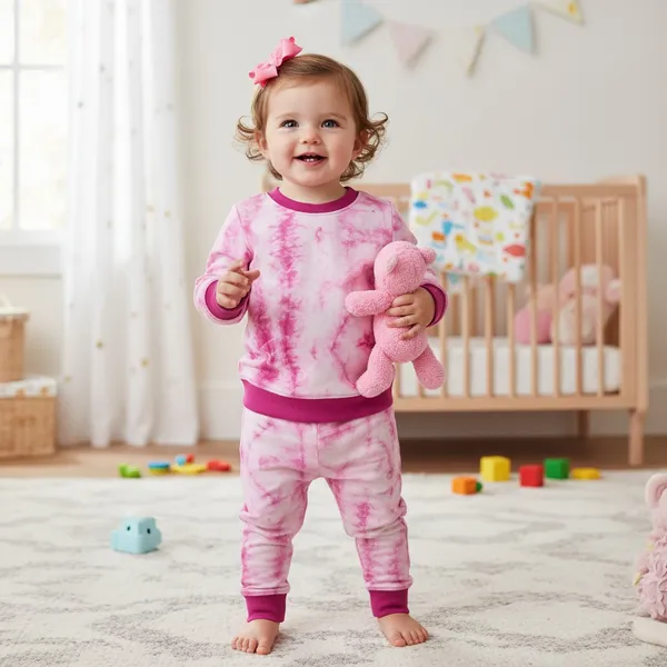 VParents_Bamboo_100%_cotton_Baby_and_Kids_Cotton_Printed_Pyjama_Set_Printed_Nightwear_Sleepwear_Trendy_Nightsuit_Set_for_Boys_and_Girls_kids_-Rose_(6-_12_months)