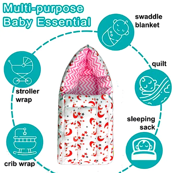 Galaxy_Baby_4_Piece_Bedding_Set_with_Pillow_and_Bolsters_Sleeping_Bag_and_Bedding_Set_Combo_(Pink)