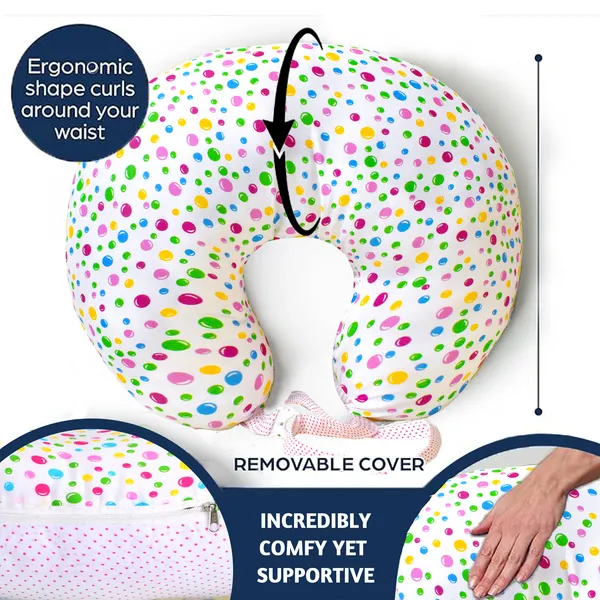 VParents_Bluebell_Multipurpose_Baby_Feeding_Nursing_Cum_Maternity_Pillow_for_New_Born_(Pink)