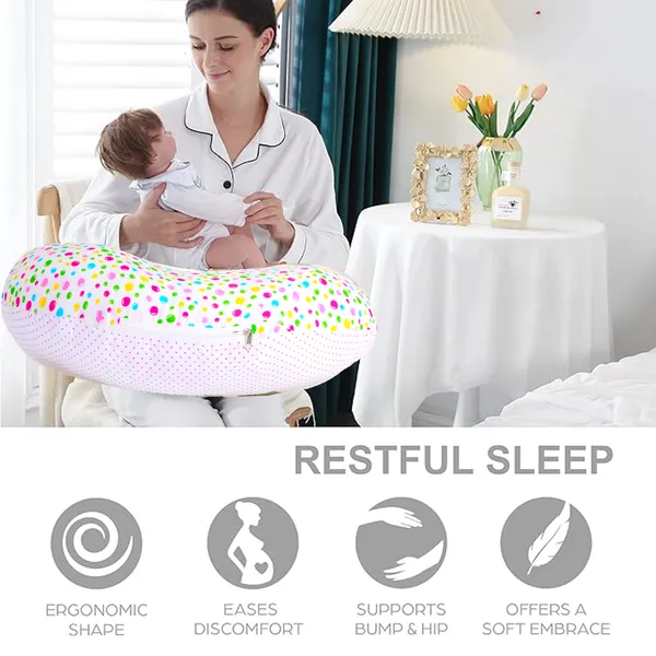 VParents_Bluebell_Multipurpose_Baby_Feeding_Nursing_Cum_Maternity_Pillow_for_New_Born_(Pink)