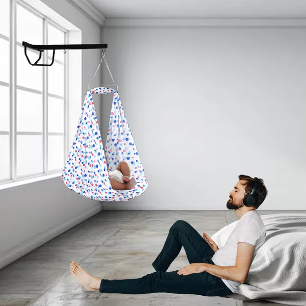 Preemie_Baby_Swing_Cradle_with_Metal_Window_Hanger_dry_sheet _combo_pack_of_24_(Blue)