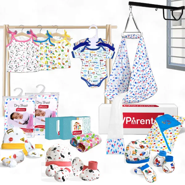 Preemie_Baby_Swing_Cradle_with_Metal_Window_Hanger_dry_sheet _combo_pack_of_24_(Blue)
