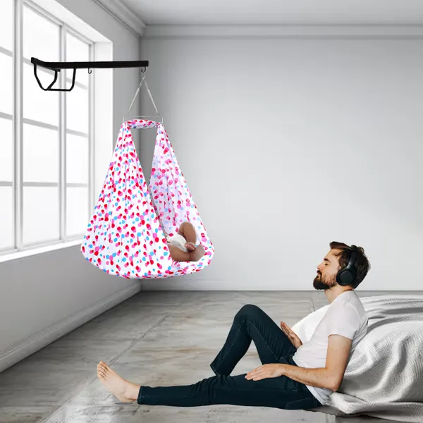 Preemie_Baby_Swing_Cradle_with_Metal_Window_Hanger_dry_sheet _combo_pack_of_24_(Pink)