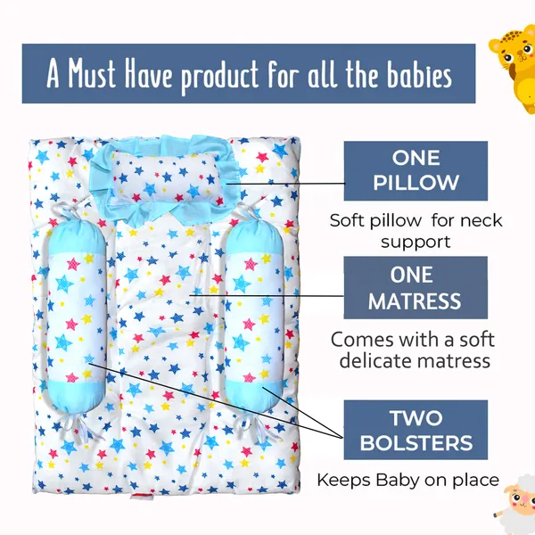Joy_Baby_4_Piece_Bedding_Set_with_Pillow_and_Bolsters_Sleeping_Bag_and_Bedding_Set_Combo_(Blue)