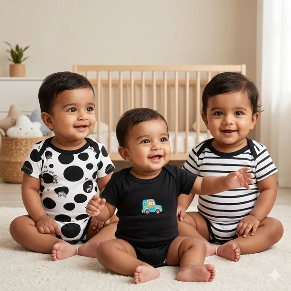 Set_Of_3__Half_Sleeve_Baby_Romper_Body_Suits_Jump_Suits_For_Boys_And_Girls
