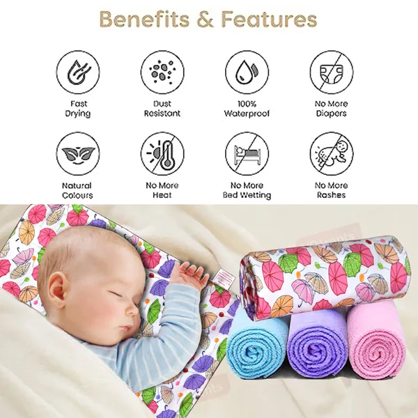 Multicolor_Sleeping_Mats_Water_Proof_Bed_Protector_With_One_Side_Fabric_New_Born_Baby
