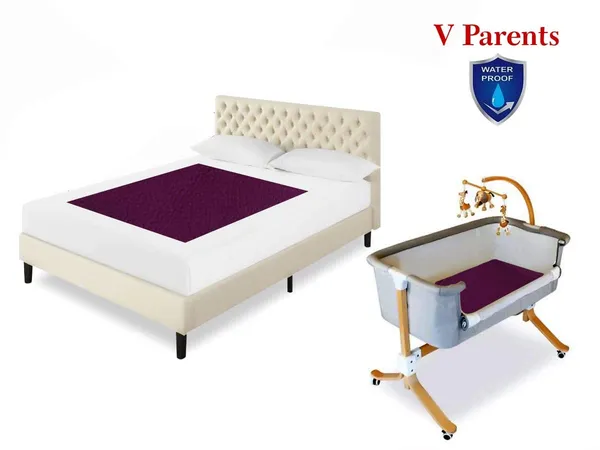 Chubby_Cheeks_Water_Proof_Baby_Bed_Protector_Reusable_Dry_Sheets_(Plum)