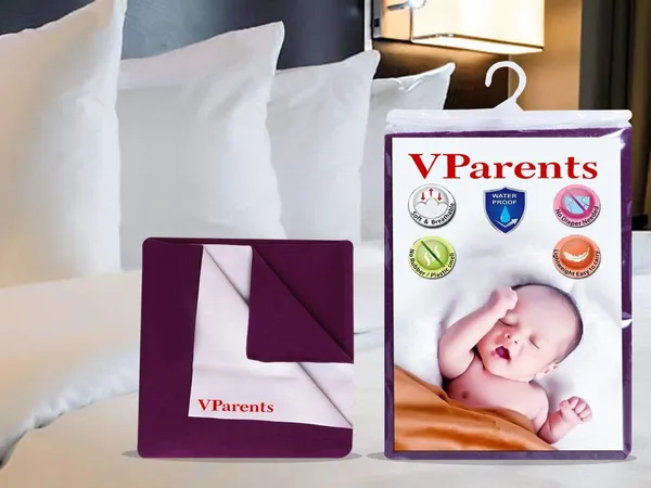 Chubby_Cheeks_Water_Proof_Baby_Bed_Protector_Reusable_Dry_Sheets_(Plum)