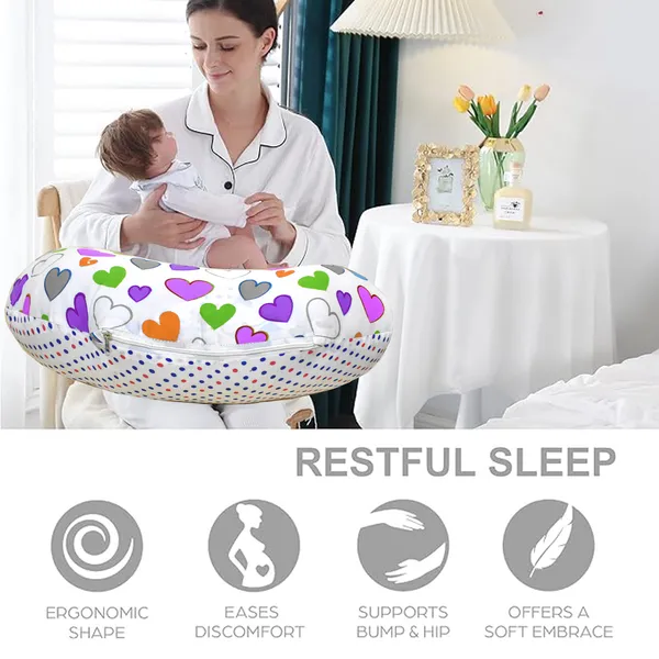 Daisy_Multipurpose_Baby_Feeding_Nursing_Cum_Maternity_Pillow_for_New_Born_(Purple)