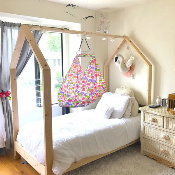 Vparents_Chunky_Baby_Swing_Cradle_With_And_Spring_(Pink)