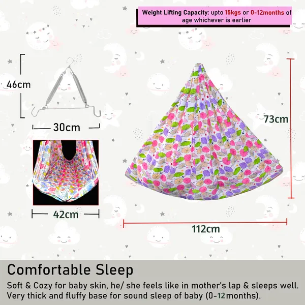Vparents_Chunky_Baby_Swing_Cradle_With_And_Spring_(Pink)