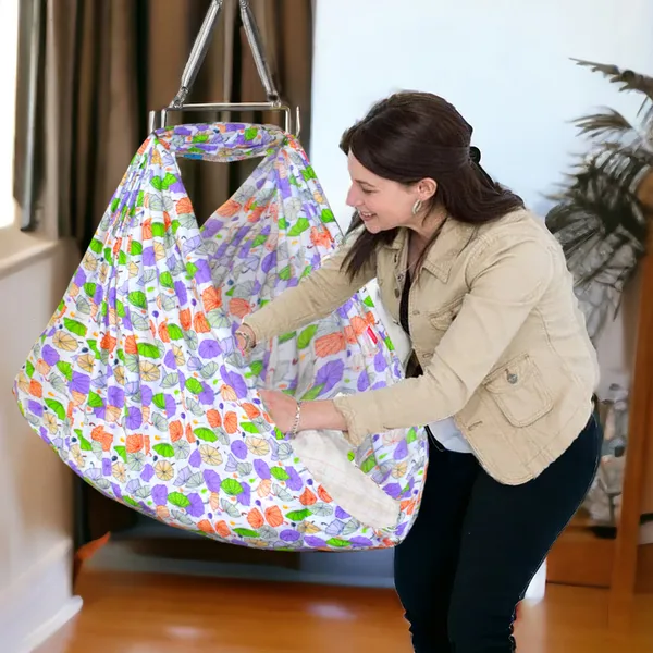Vparents_Chunky_Baby_Swing_Cradle_With_And_Spring_(Purple)