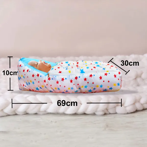 Joy_Sleeping_Bag_3_in_1_Baby_Bed_&_Carry_Nest_Cotton_Baby_Bedding_for_New_Born_&_Infant,_Portable_Bassinet,_Unisex_Baby_Sleeping_Bed,_0M+_(Star_Print,Blue)