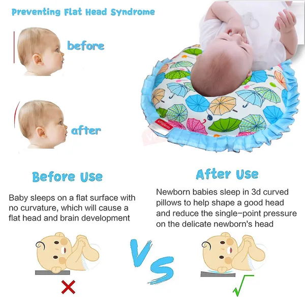 VParents_Chunky_Neck_Support_Soft_Pillow_for_New_Born_Baby_U_Shape_Pillow_(Blue)
