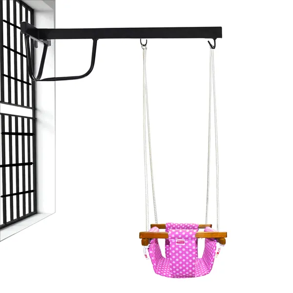 Toddler_swing_for_Kids_Indoor_Outdoor|jhula_for_kids|Baby_Garden_Swing_with_window_Hanging_metal_rod_(8_Months_to_3_Years)_(Up_to_15_kg)