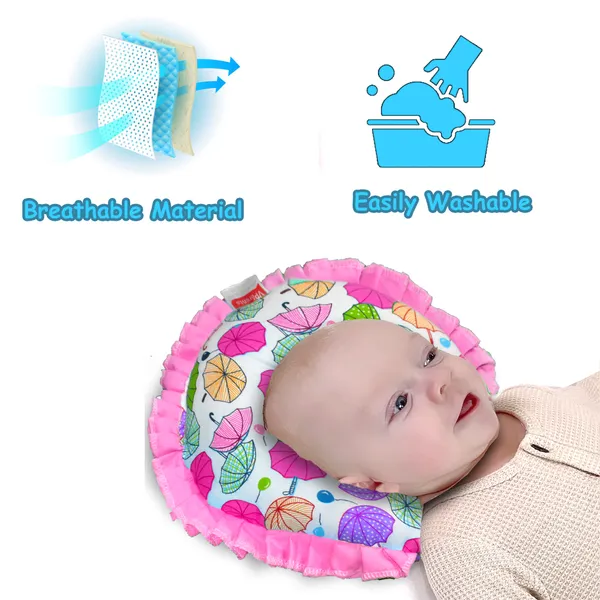 VParents_Chunky_Neck_Support_Soft_Pillow_for_New_Born_Baby_U_Shape_Pillow_(Pink)