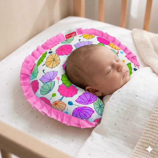 VParents_Chunky_Neck_Support_Soft_Pillow_for_New_Born_Baby_U_Shape_Pillow_(Pink)