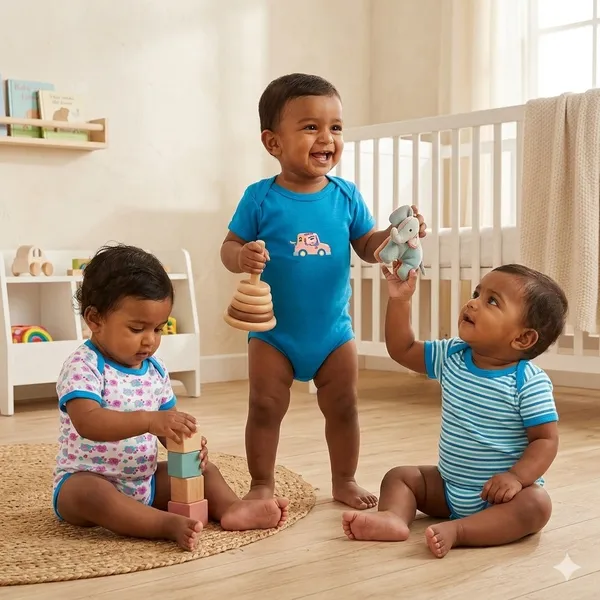 Set_Of_3__Half_Sleeve_Baby_Romper_Body_Suits_Jump_Suits_For_Boys_And_Girls
