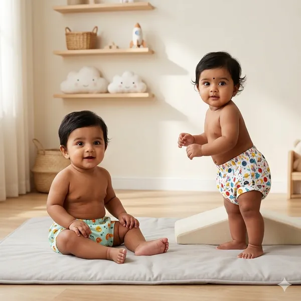 Vparents_Padded_Underwear_For_Babies_And_Toddlers_With_3_Layers_Of_Cotton_Padding_Potty_Training_Pull_Up_&_Diaper-Free_Time_Pack_Of_2(6-12_Months)_Lion_And_Galaxy