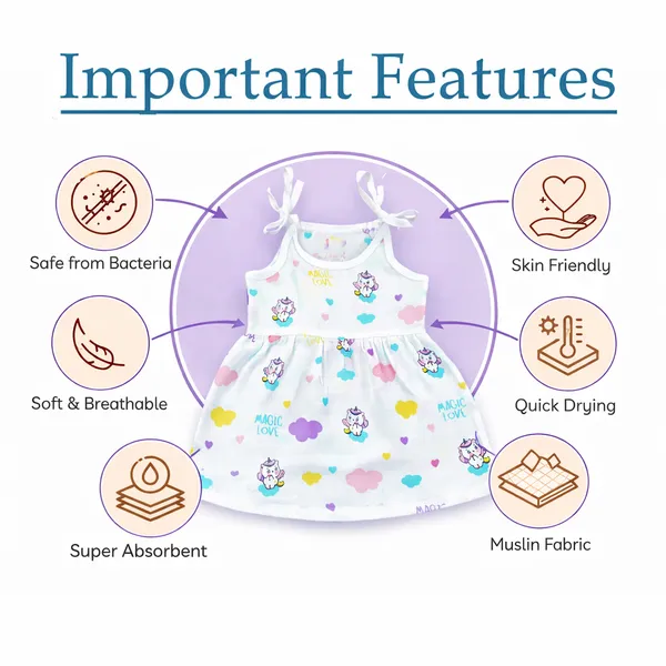 VParents_100%_Organic_Cotton_knoted_tying__frock_and_tying_jabla_Newborn_Baby_Girls_Sleeveless_Summerwear_Dress_Muslin_Frock_for_Infants_Pack_of_2_