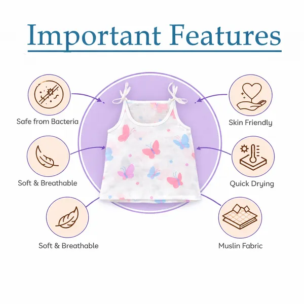 VParents_100%_Organic_Cotton_knoted_tying__frock_and_tying_jabla_Newborn_Baby_Girls_Sleeveless_Summerwear_Dress_Muslin_Frock_for_Infants_Pack_of_4_