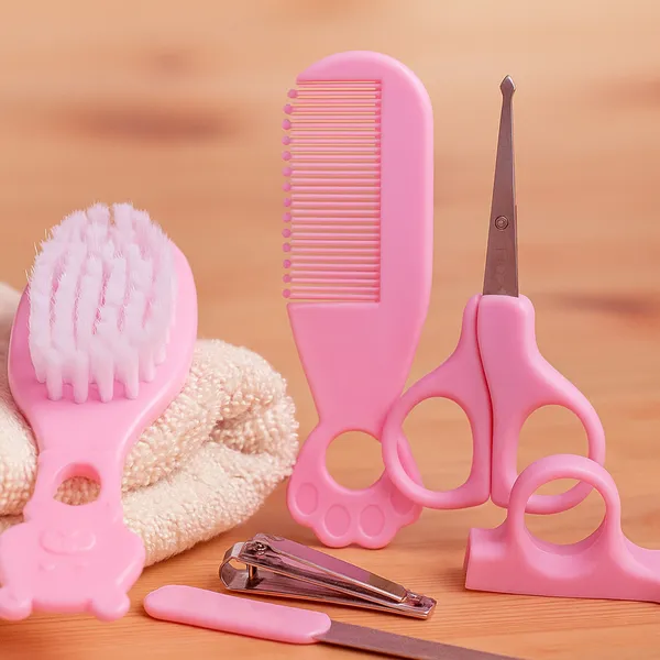 VParents_Baby_5in1_new_born_baby_Grooming_Kit_Set,nail_Cutter,_Scissor,_Filer,_hair_brush,_hair_comb_Baby_Grooming_Kit_for_New_Born_Baby,_Baby_Nail_Cutter,5pcs_(Pink)