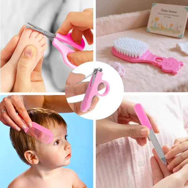 VParents_Baby_5in1_new_born_baby_Grooming_Kit_Set,nail_Cutter,_Scissor,_Filer,_hair_brush,_hair_comb_Baby_Grooming_Kit_for_New_Born_Baby,_Baby_Nail_Cutter,5pcs_(Pink)