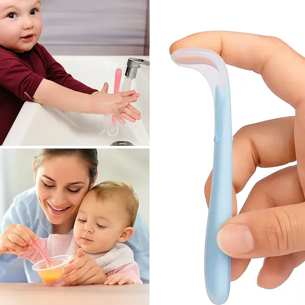 VParents_Baby_Feeding_Spoon_Set_Of_2_With_Ultra_Supple_100%_Silicone_Tip,Bpa_Free_Material_With_Food_Grade_Silicone_Tip,Self_Feeding_Utensil,Baby_Weaning_Spoon_For_Kids_4_Months+_(Multicolour)