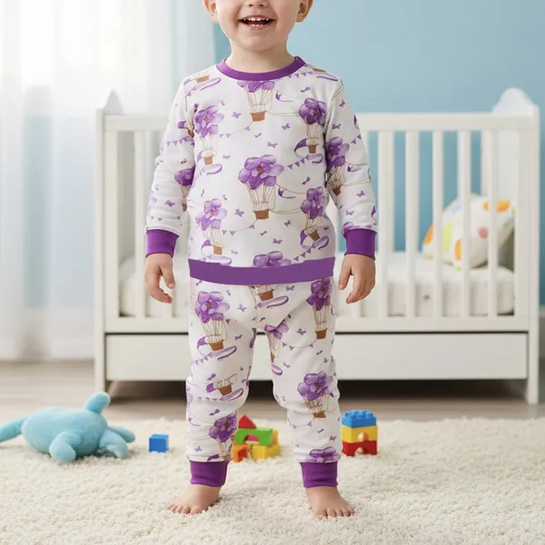 VParents_Bamboo_100%_cotton_Baby_and_Kids_Cotton_Printed_Pyjama_Set_Printed_Nightwear_Sleepwear_Trendy_Nightsuit_Set_for_Boys_and_Girls_kids_-Baloon_(1-2_years)