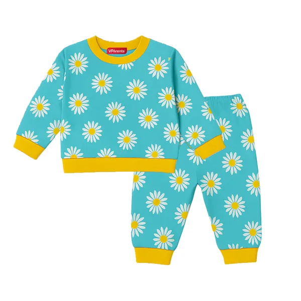 VParents_Bamboo_100%_cotton_Baby_and_Kids_Cotton_Printed_Pyjama_Set_Printed_Nightwear_Sleepwear_Trendy_Nightsuit_Set_for_Boys_and_Girls_kids_-Sleepy_(6-_12_months)
