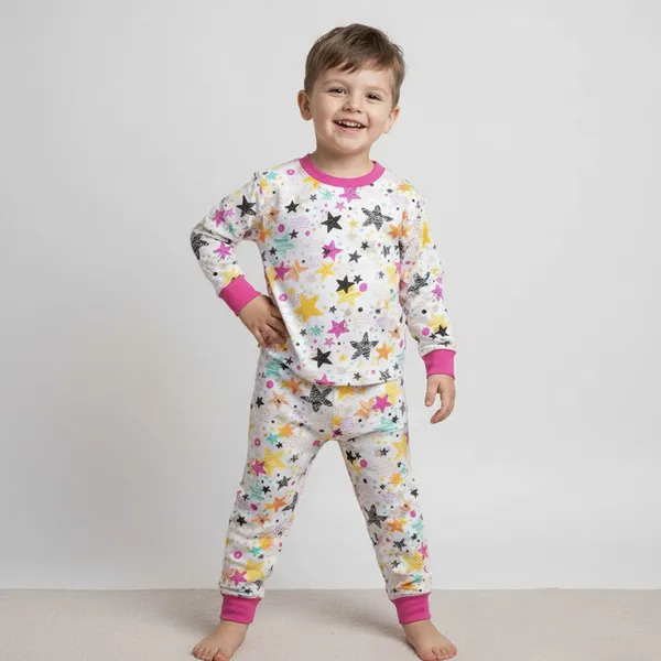 VParents_Bamboo_100%_cotton_Baby_and_Kids_Cotton_Printed_Pyjama_Set_Printed_Nightwear_Sleepwear_Trendy_Nightsuit_Set_for_Boys_and_Girls_kids_-Star_(2-4_years)