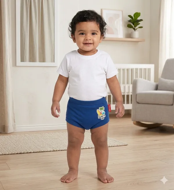 VParents Bloomer_for_Kids_Unisex,_100%_Pure_Cotton_Soft_&_Breathable_Underwear_Bloomers_for_Baby_Comfortable_&_Durable -_Dark_Blue_