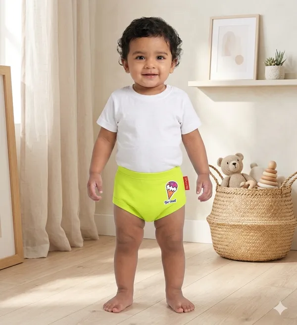 VParents Bloomer_for_Kids_Unisex,_100%_Pure_Cotton_Soft_&_Breathable_Underwear_Bloomers_for_Baby_Comfortable_&_Durable -_Green_