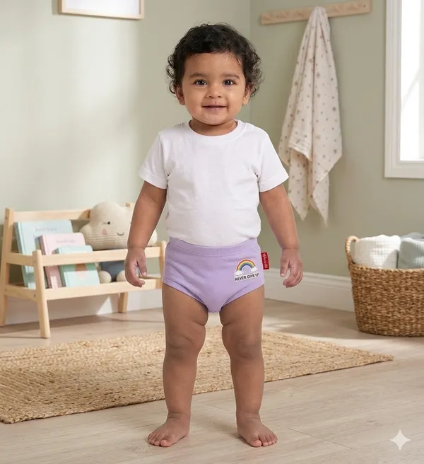 VParents Bloomer_for_Kids_Unisex,_100%_Pure_Cotton_Soft_&_Breathable_Underwear_Bloomers_for_Baby_Comfortable_&_Durable -_Purple_