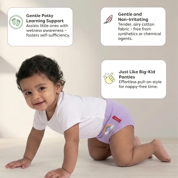 VParents Bloomer_for_Kids_Unisex,_100%_Pure_Cotton_Soft_&_Breathable_Underwear_Bloomers_for_Baby_Comfortable_&_Durable -_Purple_