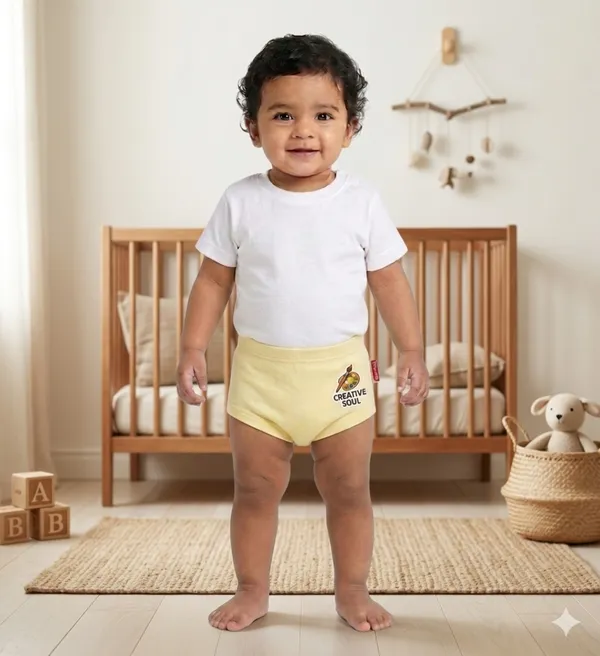 VParents Bloomer_for_Kids_Unisex,_100%_Pure_Cotton_Soft_&_Breathable_Underwear_Bloomers_for_Baby_Comfortable_&_Durable -_beige