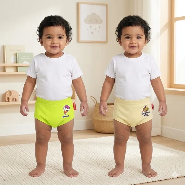 VParents Bloomer_for_Kids_Unisex,_100%_Pure_Cotton_Soft_&_Breathable_Underwear_Bloomers_for_Baby_Comfortable_&_Durable -_pack_of_2