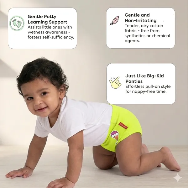 VParents Bloomer_for_Kids_Unisex,_100%_Pure_Cotton_Soft_&_Breathable_Underwear_Bloomers_for_Baby_Comfortable_&_Durable -_pack_of_6