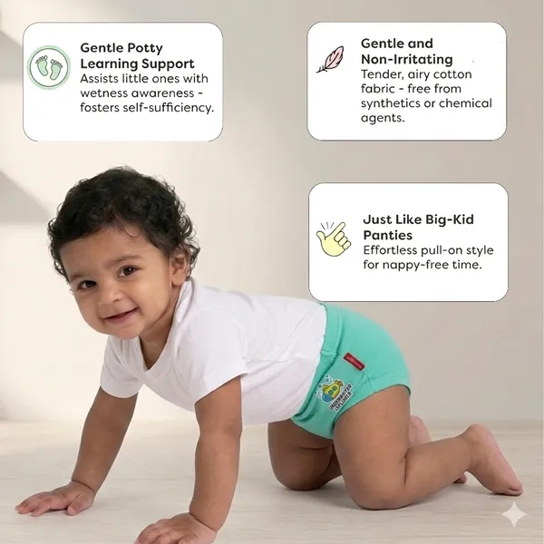 VParents Bloomer_for_Kids_Unisex,_100%_Pure_Cotton_Soft_&_Breathable_Underwear_Bloomers_for_Baby_Comfortable_&_Durable -pack_of_2