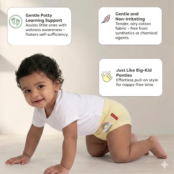 VParents Bloomer_for_Kids_Unisex,_100%_Pure_Cotton_Soft_&_Breathable_Underwear_Bloomers_for_Baby_Comfortable_&_Durable -pack_of_3