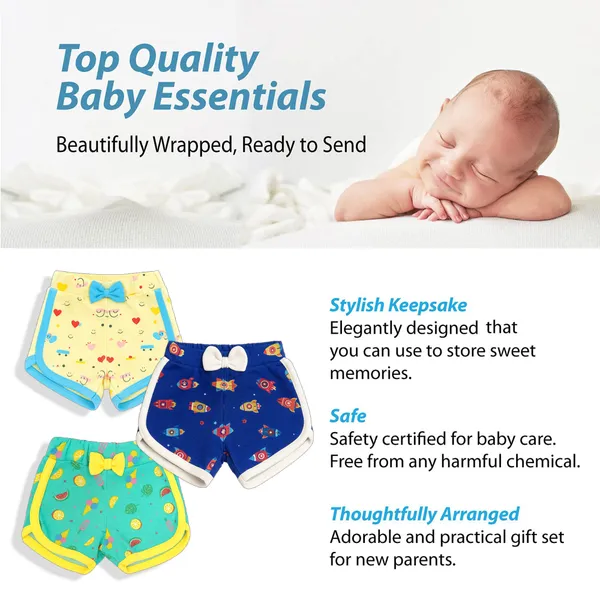 VParents_Cotton_Knee-Length_Halfsleeves_Girls_Frock_and_Girls_shorts_pack_of_2