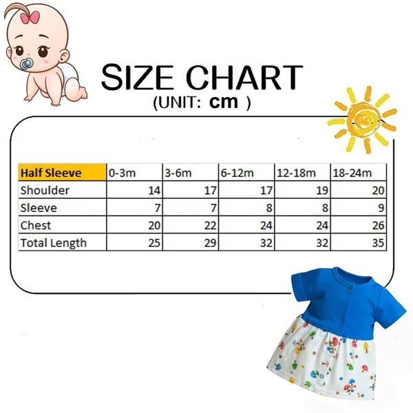 VParents_Cotton_Knee-Length_Halfsleeves_Girls_Frock_and_Girls_shorts_pack_of_2