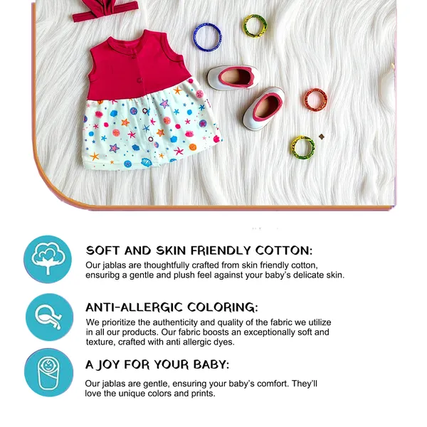 VParents_Cotton_Knee-Length_Sleeveless_Girls_Frock_and_6-12month_Nappies_for_babies_pack_of_3