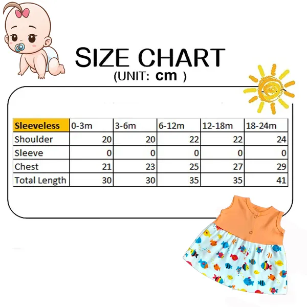 VParents_Cotton_Knee-Length_Sleeveless_Girls_Frock_and_6-12month_Nappies_for_babies_pack_of_4