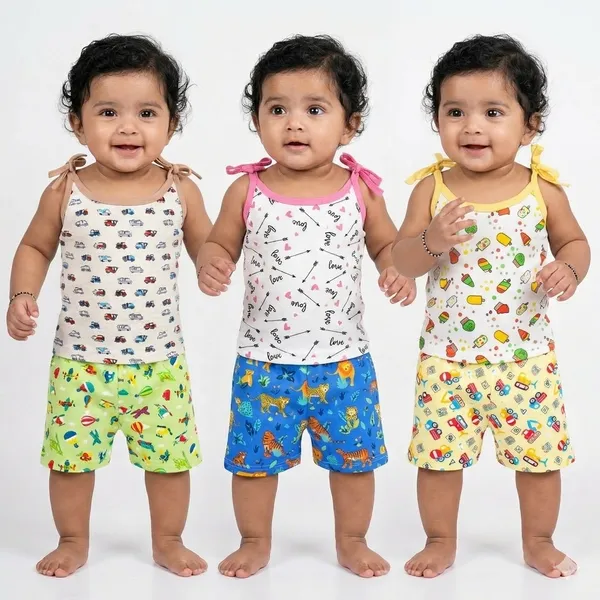 Pure_Cotton_Half_sleeves__jabla_and_Shorts_(pack_of_3)_for_both_boys_and_girls