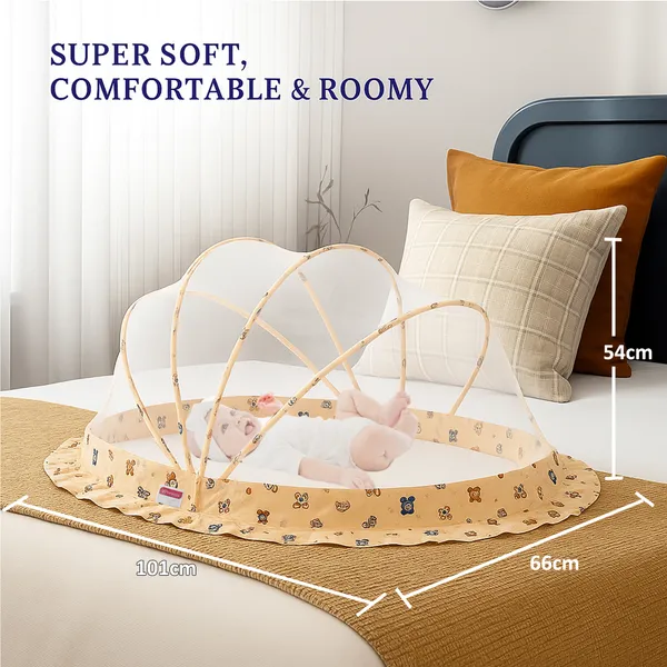VParents_Foldable_Baby_Mosquito_Net,_Bottomless_Net_for_Infants,_for_Safe_&_Easy_Use,Ensures_Your_Baby's_Safe_Sleep_110_x_65_x_60cms,_for_Babies_&_Toddlers_(0_to_18_Months)_Color_Pattern,Multicolor