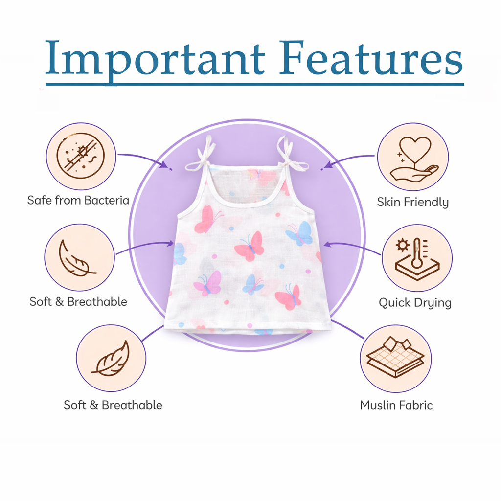 VParents__Organic_Cotton_Muslin_Jabla_Shorts_and_tying_jabla_Vest_For_Boys_&_Girls|Summerwear_Casual_Clothing_Set_Combo_pack_of_2_(0-3_months)