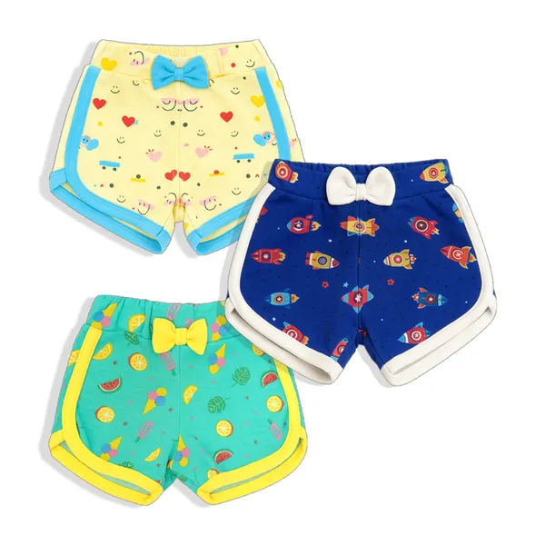 VParents_cotton_Girls_baby_Shorts_for_infant_and_toddler_Printed_Set_of_3_-_Multi-Coloured_-Assorted_Design_