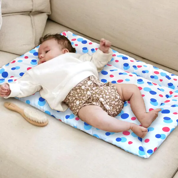Preemiee_New_Born_Baby_Godadi_Soft_Cotton_Baby_Godi_Godari|Baby_Bed|Crib_Sheet|Bedding_Set_Blue_And_Orange
